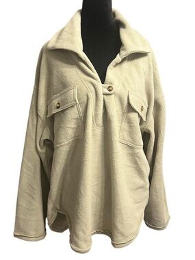 Women's HEYSON avocado Fleece Pullover Sweatshirt 1X